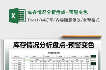2021年庫存情況分析盤點-預(yù)警變色