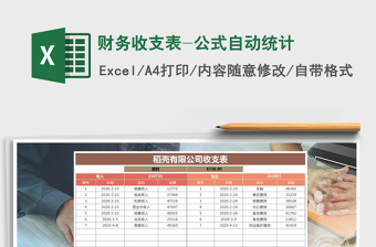 2021年財務(wù)收支表-公式自動統(tǒng)計