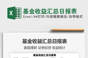 2021年基金收益匯總日報表