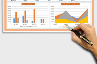 2021年財務季度收支對比分析圖表