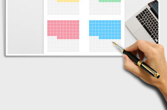 2021年工作完成率可視化圖表（積木百分比）