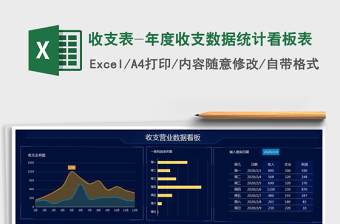 2021年收支表-年度收支數(shù)據(jù)統(tǒng)計(jì)看板表