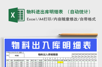 2021年物料進(jìn)出庫(kù)明細(xì)表 （自動(dòng)統(tǒng)計(jì)）