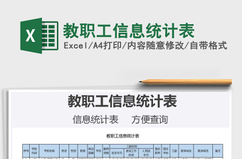 2021年教職工信息統(tǒng)計表