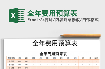2021年全年費用預(yù)算表