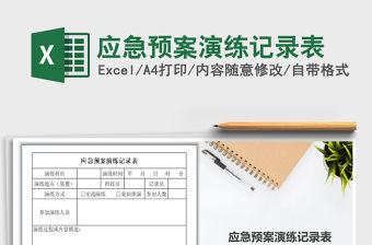 2021年應急預案演練記錄表