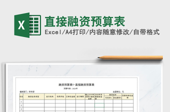 2021年直接融資預(yù)算表