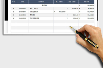 2021年現(xiàn)金收支表（自動計算）