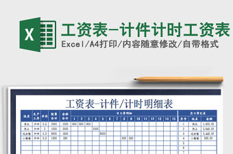 2021年工資表-計件計時工資表