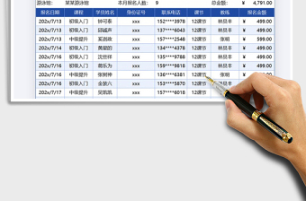 2021年游泳馆学员报名费用表