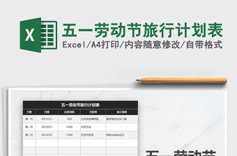 2021年五一勞動節(jié)旅行計劃表