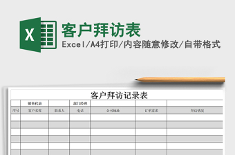 2021年客戶拜訪表