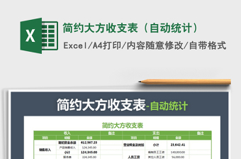 2021年簡約大方收支表（自動統(tǒng)計）