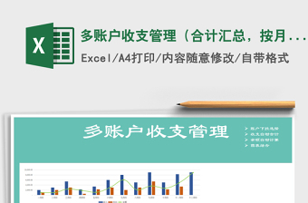 2021年多賬戶收支管理（合計匯總，按月圖表分析）
