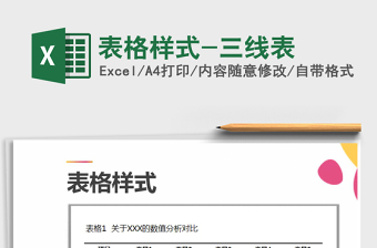 2021年表格樣式-三線表