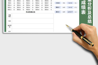 2021年學(xué)生成績表-分數(shù)質(zhì)量分析及總結(jié)
