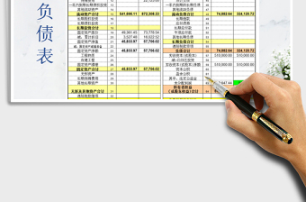 2021年資產(chǎn)負(fù)債表（公式計(jì)算）