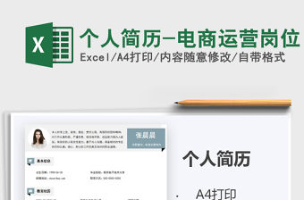 2021年個(gè)人簡(jiǎn)歷-電商運(yùn)營崗位