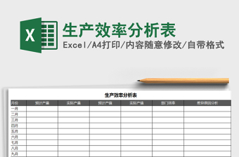 2021年生產(chǎn)效率分析表