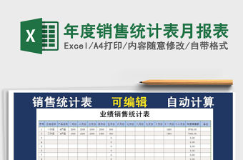 2021年年度銷售統(tǒng)計(jì)表月報(bào)表