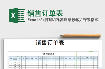 2021年銷售訂單表