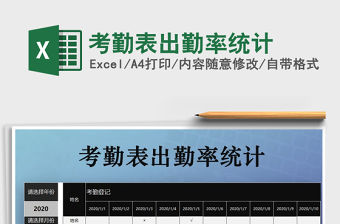 2021年考勤表出勤率統計