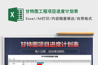 2021年甘特圖工程項目進度計劃表