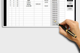 2021年現(xiàn)金流水賬自動(dòng)計(jì)算表格（可打印，帶公式）