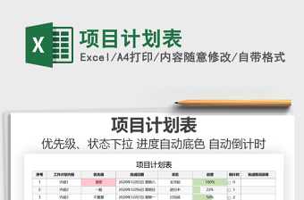 2021年項(xiàng)目計(jì)劃表