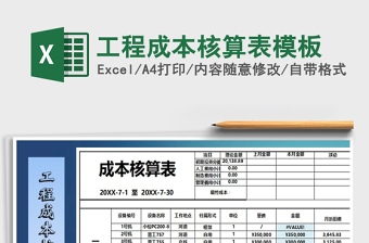 2021年工程成本核算表模板