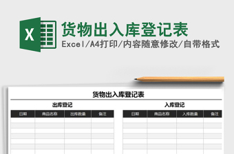 2021年貨物出入庫(kù)登記表