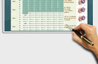2021年懷孕日歷表