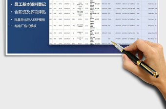 2021年員工資料登記列表(導(dǎo)入導(dǎo)出越南廠模板)