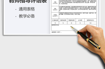2021年教師指導(dǎo)評語表