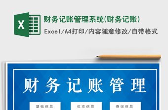 2021年財務(wù)記賬管理系統(tǒng)(財務(wù)記賬)