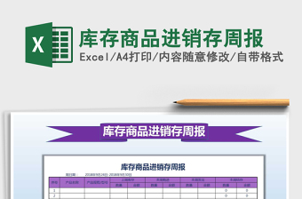 2022年庫存商品進銷存周報