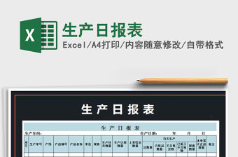 2021年生產日報表
