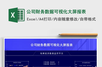 2021年公司財務數據可視化大屏報表