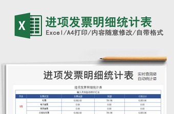 2021年進項發(fā)票明細統(tǒng)計表