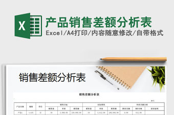 2021年產品銷售差額分析表