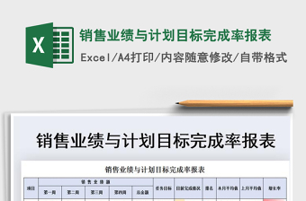 2021年销售业绩与计划目标完成率报表