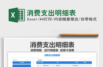 2021年消費支出明細表