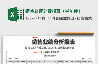 2021年銷售業績分析報表（半年度）