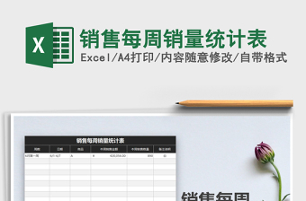 2021年銷售每周銷量統(tǒng)計表