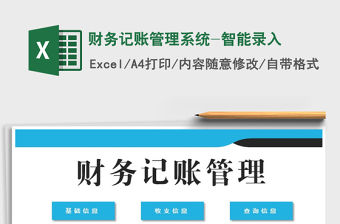 2021年財務記賬管理系統-智能錄入