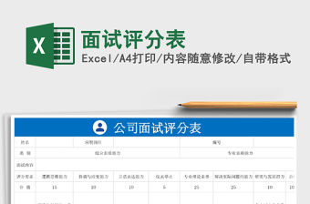 2021年面試評分表