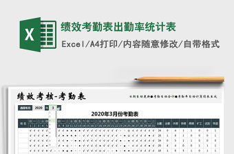 2021年績效考勤表出勤率統計表