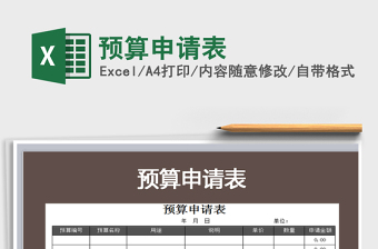 2021年預算申請表