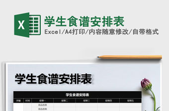 2022食譜安排表格下載