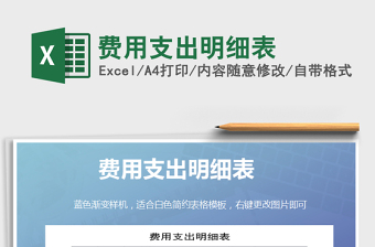 2021年費(fèi)用支出明細(xì)表